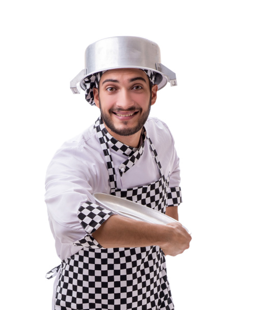 Cocinero macho aislado sobre el fondo blanco - Foto, imagen