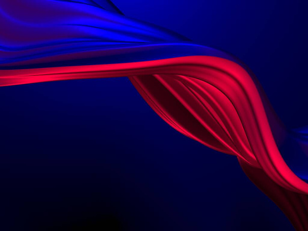 Colorful Liquid metallic wavy background. 3d render illustration - Foto, immagini