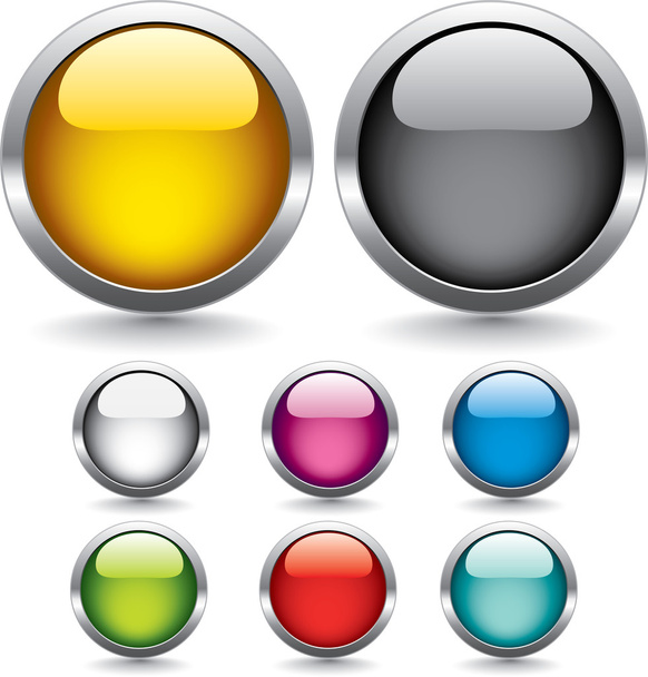 Original glossy buttons for web design. Vector. - Διάνυσμα, εικόνα