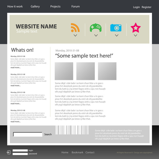 Modello di progettazione del sito web, vettore
. - Vettoriali, immagini