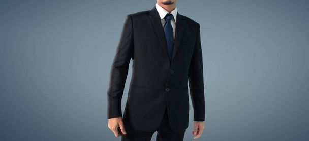 Business portrait of handsome man in a black suit - Foto, Imagem