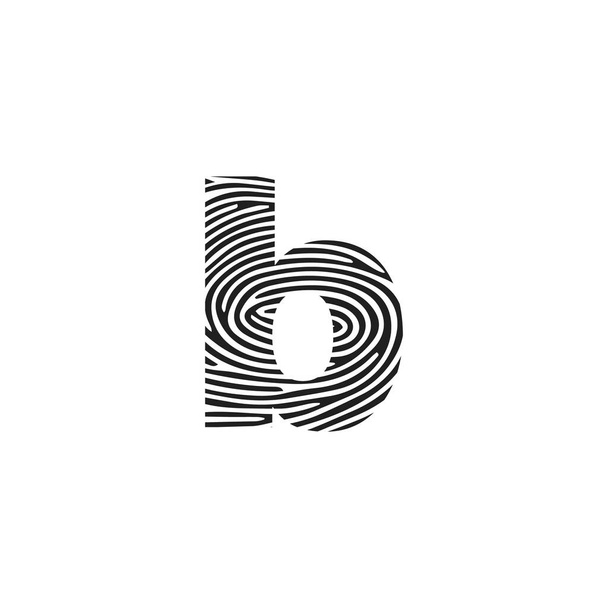Wstępna koncepcja wektora b Koncepcja odcisku palca. b Logo podstawy litery wektorowej - Wektor, obraz