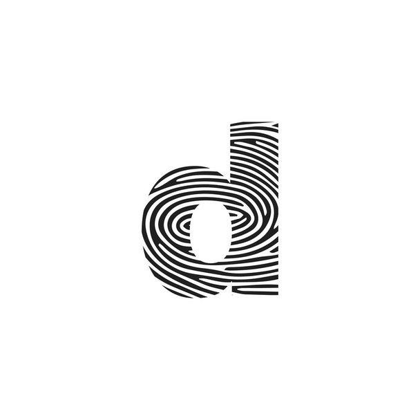 Wstępna koncepcja wektora D Koncepcja odcisku palca. d Logo podstawy litery wektorowej - Wektor, obraz
