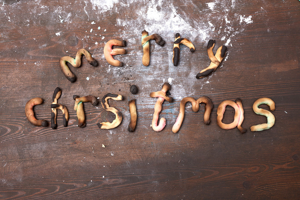 Merry Christmas word written with pasta letters - Φωτογραφία, εικόνα
