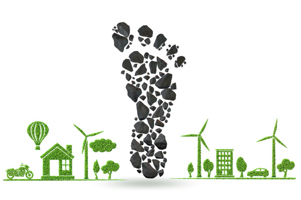 Carbon footprint concept - 3d rendering - Photo, Image