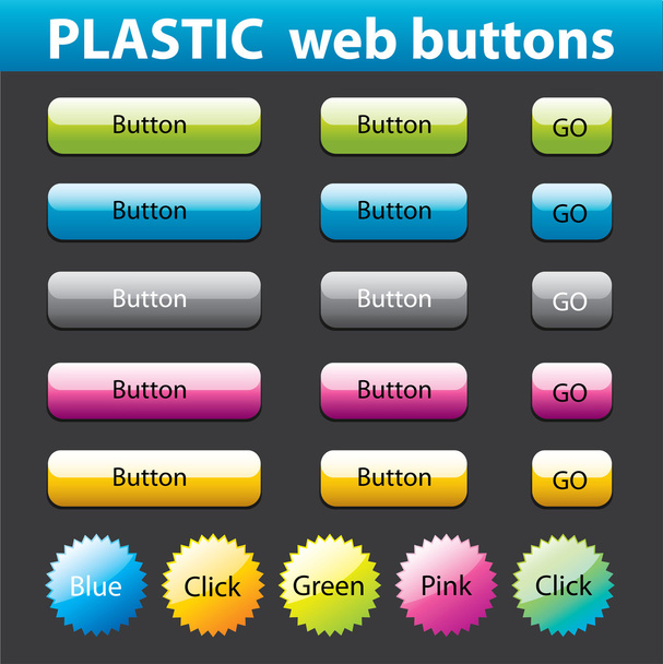 Buttons for web design. Vector. - Vecteur, image