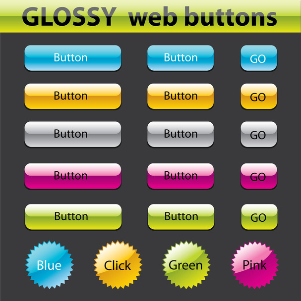 Buttons for web design. Vector. - Vector, imagen