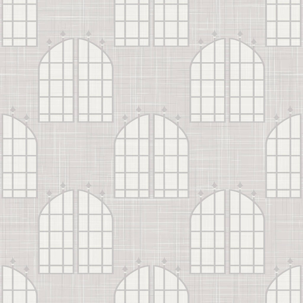 Серая векторная французская льняная ткань текстура фона. Печатается со стеклянным оконным фасадом
  - Вектор,изображение