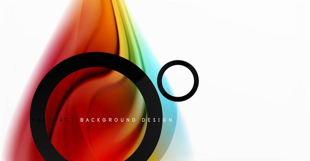 Abstract background, fluid mixing gradient liquid style colors composition. Vector Illustration For Wallpaper, Banner, Background, Card, Book Illustration, landing page - Vector, Image