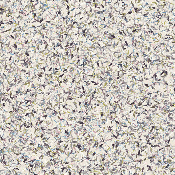 Ręcznie robione Mulberry Washi Papier Tekstura Płynny wzór. Białe tło z Tiny Speckled Drawn Speckled Flecks. Miękki Beżowy Neutralny Ton. Cały Recykling Druku. Wektor Swatch Powtórz Eps 10 - Wektor, obraz