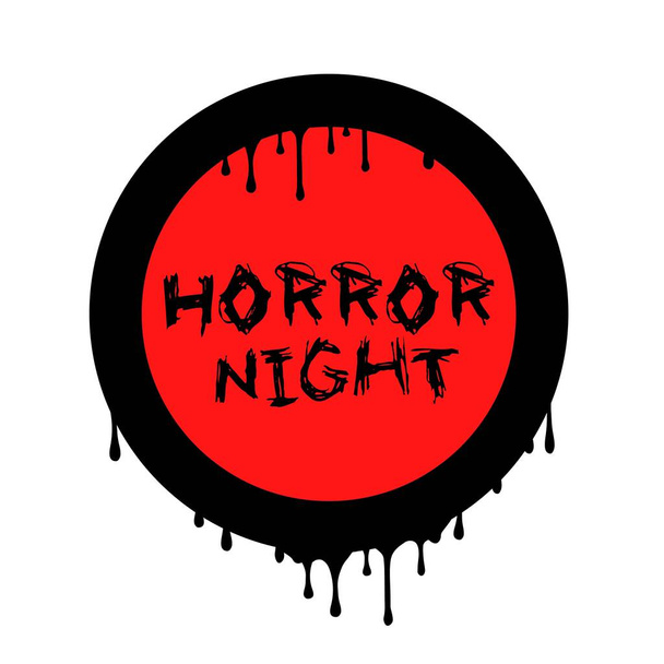 horror nacht teken op witte achtergrond - Vector, afbeelding