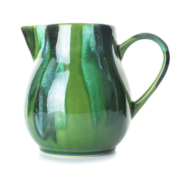 Ceramic jug on white background - Photo, Image