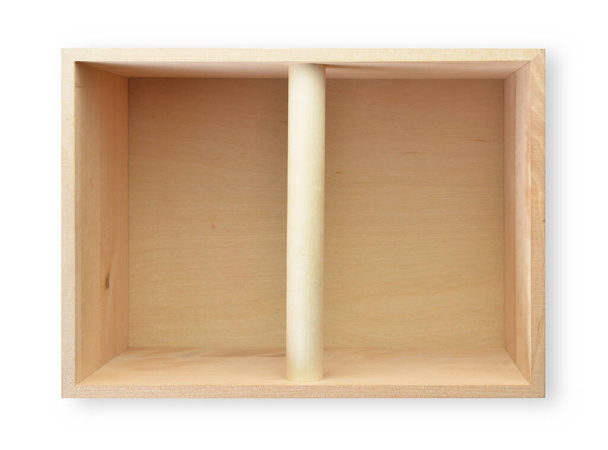 caixa de madeira no fundo branco - Foto, Imagem