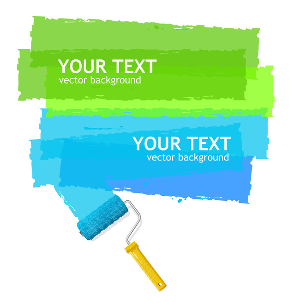 Vector roller brush background for text - Vector, afbeelding