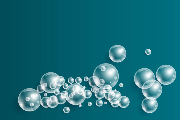 Fondo con burbujas transparentes. Ilustración vectorial
 - Vector, Imagen
