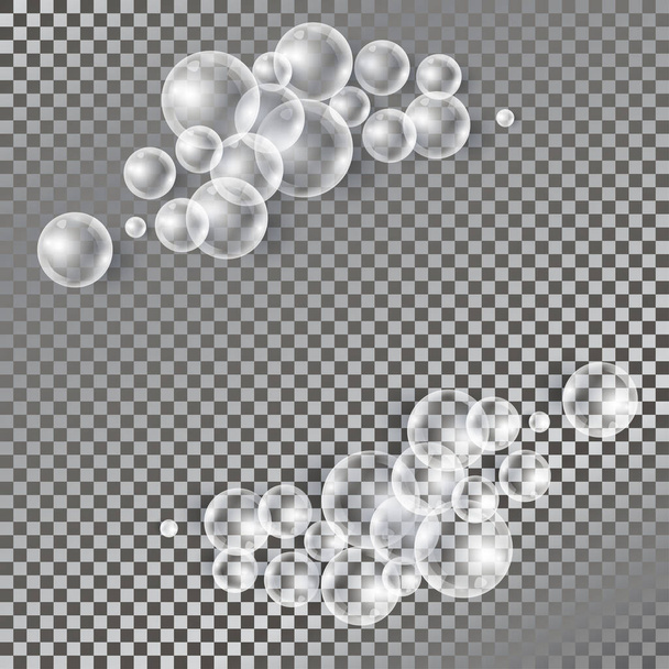 Fundo com bolhas transparentes. Ilustração vetorial
 - Vetor, Imagem