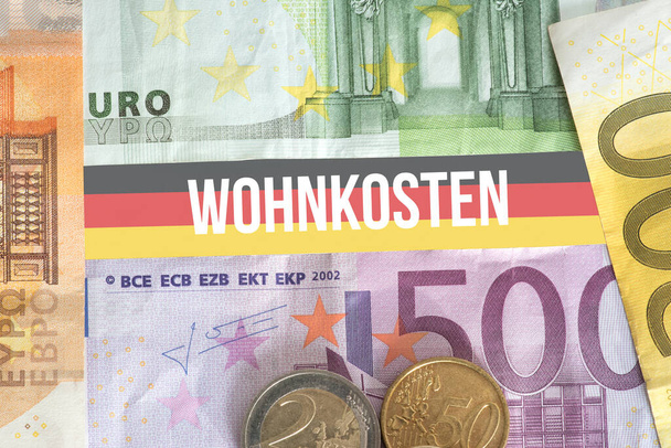 Eurobankbiljetten en huisvestingskosten in Duitsland - Foto, afbeelding