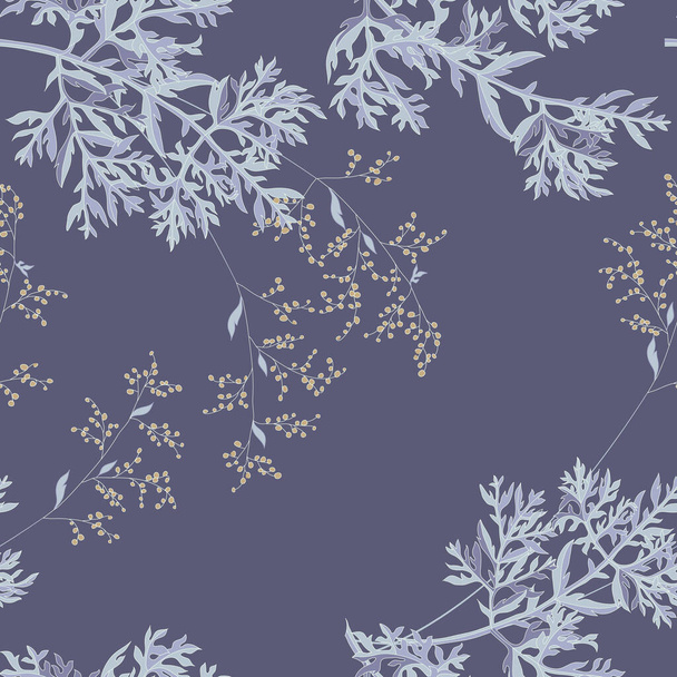 background with field wormwood plant and flowers sagebrush - Vector, afbeelding