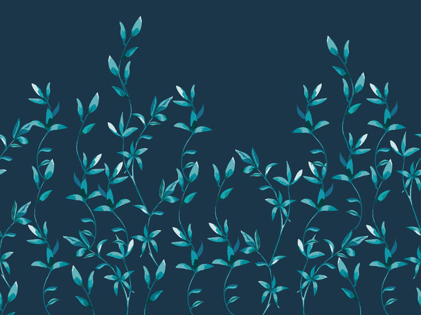 background with flowers and leaves - Vector, afbeelding