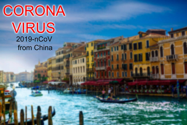 Coronavirus 2019-nCoV, COVID-19 en Italia. Góndolas de Venecia en la plaza San Marco, Venecia, Italia
. - Foto, imagen