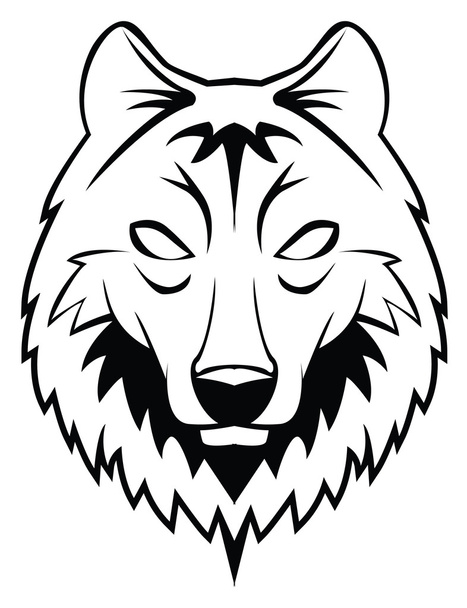 Vector illustration of wolf head - Vektor, kép