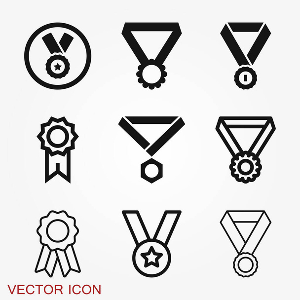 Medal icon isolated on background. Vector illustration. - Vector, Image