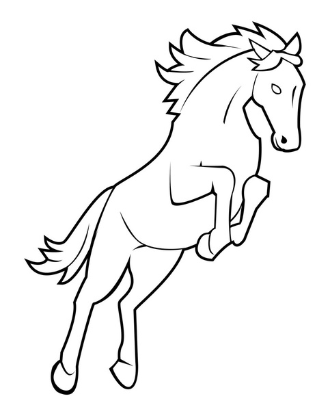 Vector illustration of horse jump - Vector, Imagen