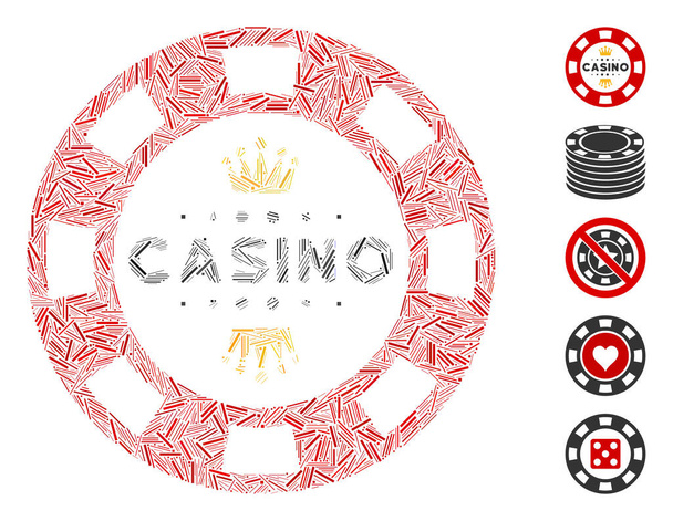 Dash Collage Royal Casino Chip - Vektor, obrázek