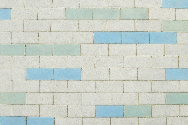 Mosaic pavement texture background close up - Фото, изображение