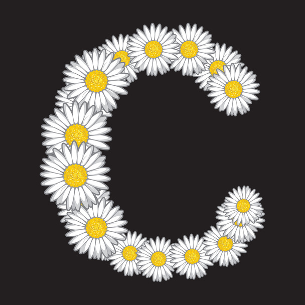 μαργαρίτα λουλούδι επιστολή - Διάνυσμα, εικόνα