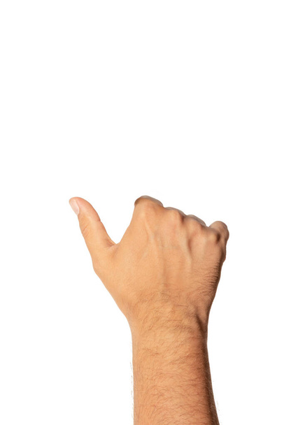 Hand showing one finger. Hand wrist with number 1 - Φωτογραφία, εικόνα