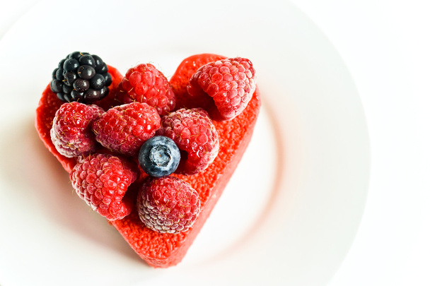 Colorful heart-shaped cake - Photo, Image