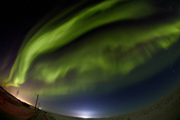 Aurora Borealis and constellations, Norilsk, February 29, 2020 - Foto, Imagen