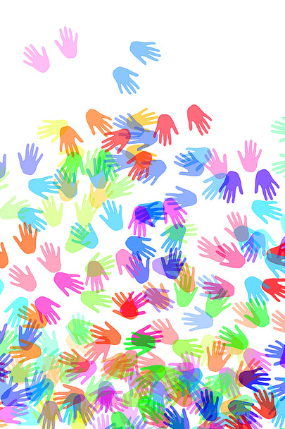 különböző színű kezek - Fotó, kép