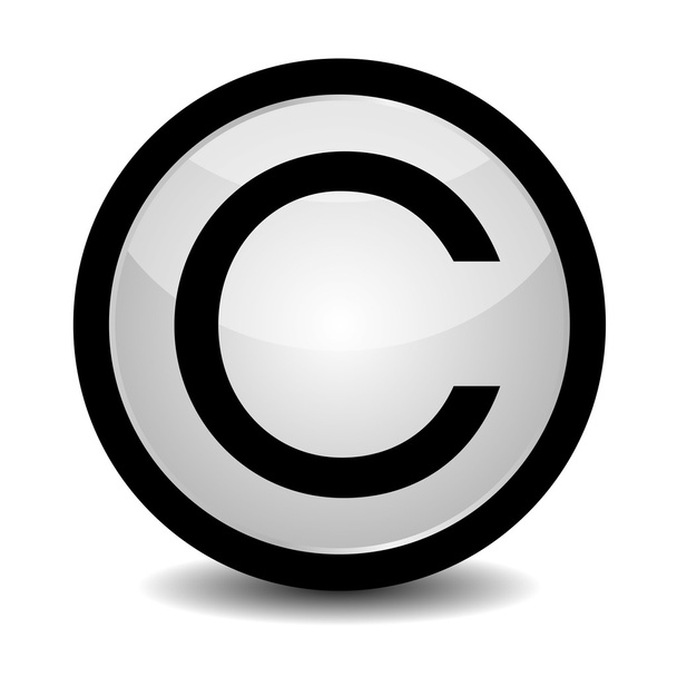 Copyright - tlačítka, ikony - Vektor, obrázek