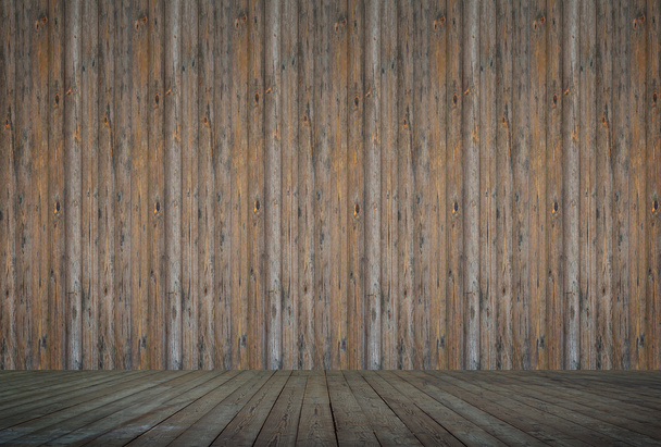 Suelo de madera y fondo de pared de hormigón texturizado
 - Foto, imagen