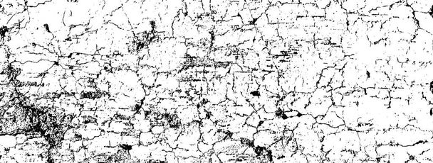 Distressed detaillierte Overlay-Textur der rauen Oberfläche, rissige Wand, Stein und alte Farbe. Grunge horizontal Hintergrund. Eine farbige grafische Ressource. - Vektor, Bild