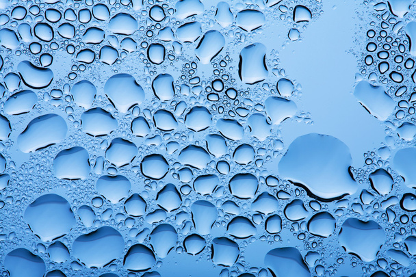 Blue water drops background - Photo, Image