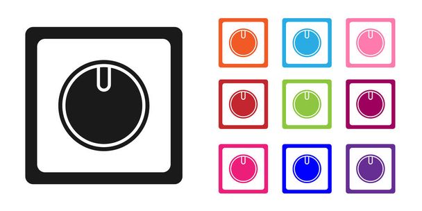 Black Electric light switch icon isolated on white background. On and Off icon. Dimmer light switch sign. Concept of energy saving. Set icons colorful. Vector Illustration - Vector, Image