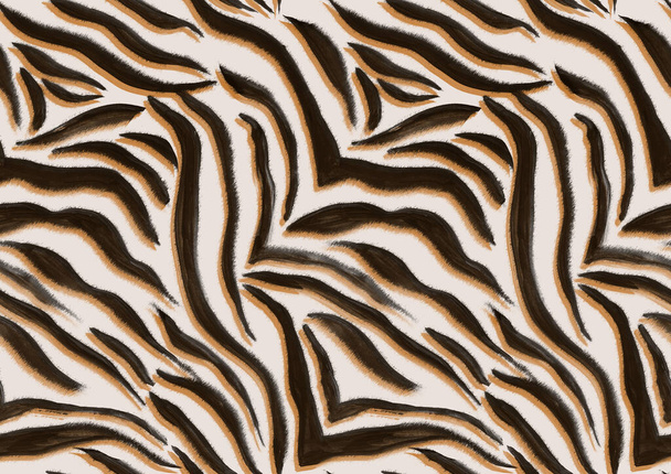 Padrão de pinceladas zebra animal sem costura pronto para estampas têxteis de moda
. - Foto, Imagem