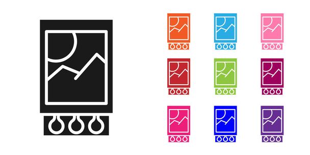 Black Open matchbox e fiammiferi icona isolata su sfondo bianco. Set icone colorate. Illustrazione vettoriale
 - Vettoriali, immagini