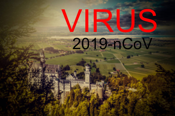 Coronavirus quarantine in Europe. Concept. Economy and financial markets affected by corona virus outbreak and pandemic fears. Digital montage. - Photo, Image