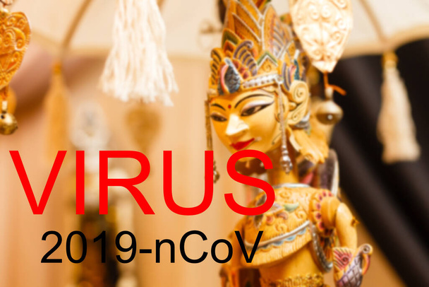 Coronavirus 2019-nCoV käsite Intiassa
. - Valokuva, kuva