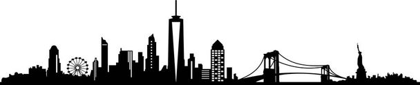 NEW YORK City Skyline Silhouette Stadtbild Vektor - Vektor, Bild
