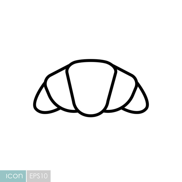 Croissant vektorová ikona. Znamení rychlého občerstvení. Graf symbol pro vaření webové stránky a aplikace design, logo, app, UI - Vektor, obrázek