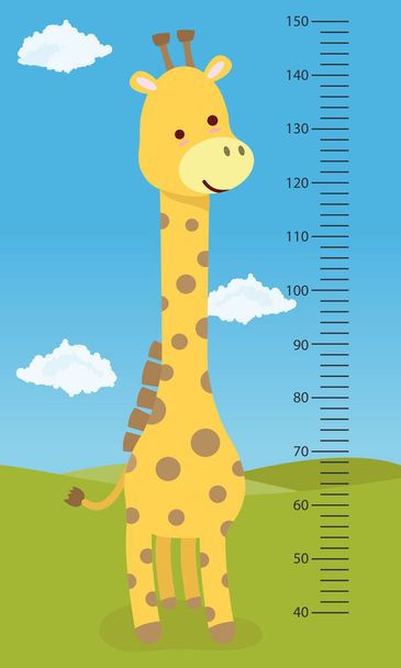Mètre mur girafe, pour les enfants
 - Vecteur, image
