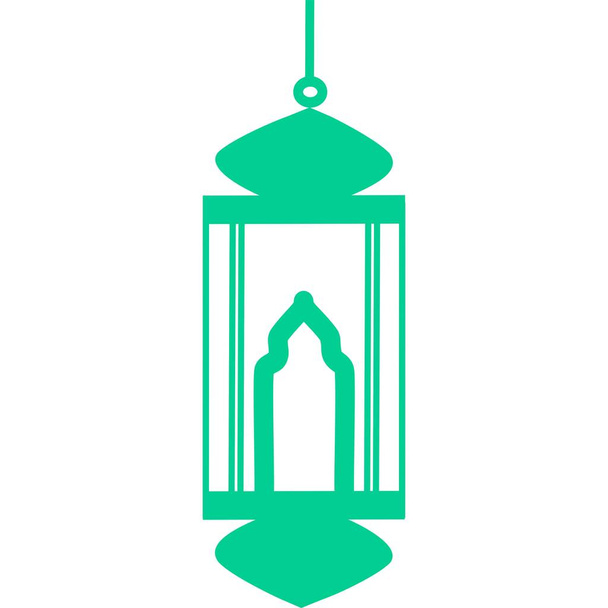 Ikona lampy. Ramadan kareem lucerna slavnostní lampa ilustrace. Vektorové arabské islámské kultury festival dekorace náboženských fanoušků zářící symbol. Tradiční muslimský design. - Vektor, obrázek