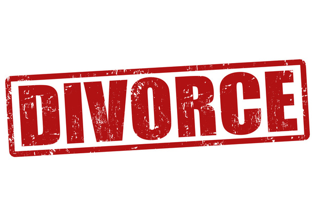 Divorce stamp - Vector, Image