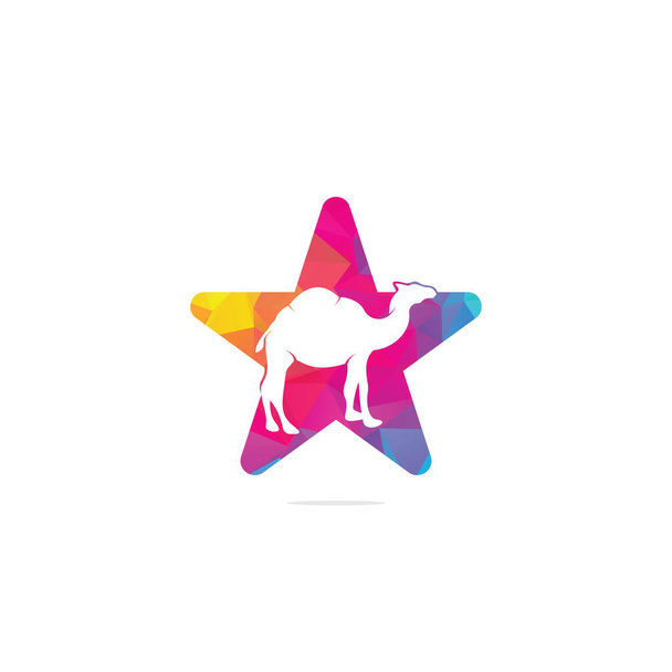 Deve yıldızı şekli logo şablonu vektör resimleme tasarımı - Vektör, Görsel
