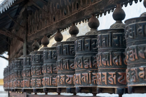 Prayer wheel at the buddhist temple in Kathmandu, Nepal - Fotografie, Obrázek